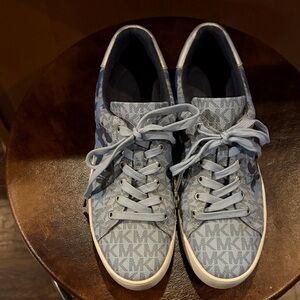 Michael Kors Light Blue MK Logo Low-Top Sneakers